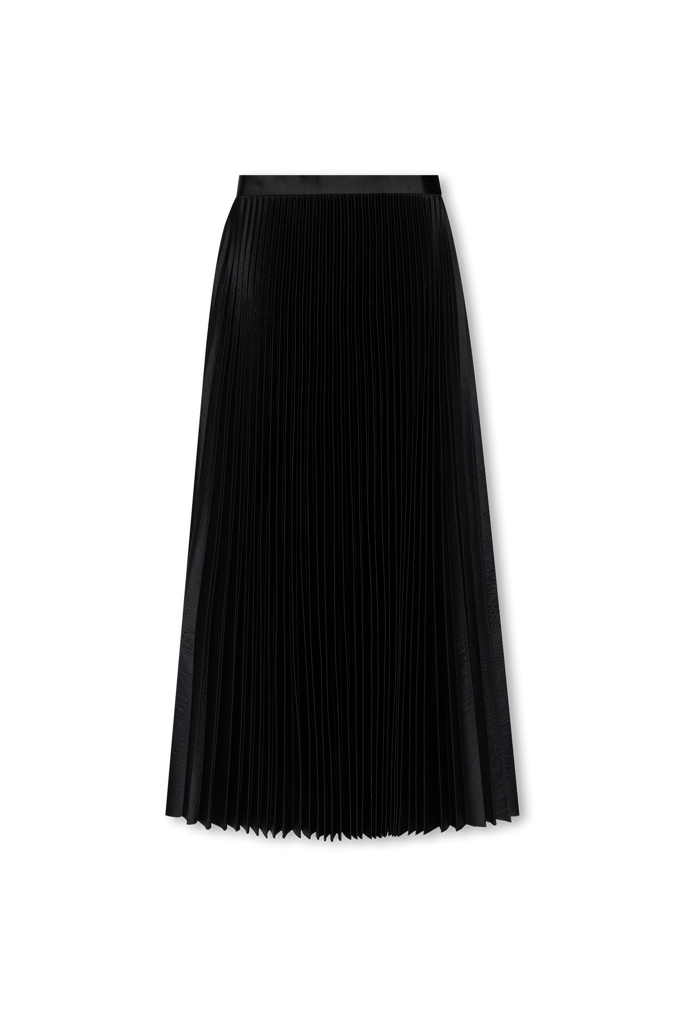 Alaia pleated cheap leather skirt